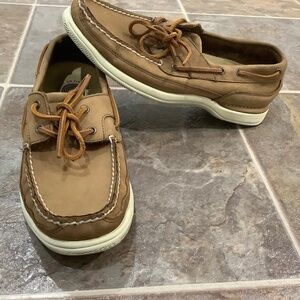 ROCKPORT Mens Leather Deck Shoe 8.5